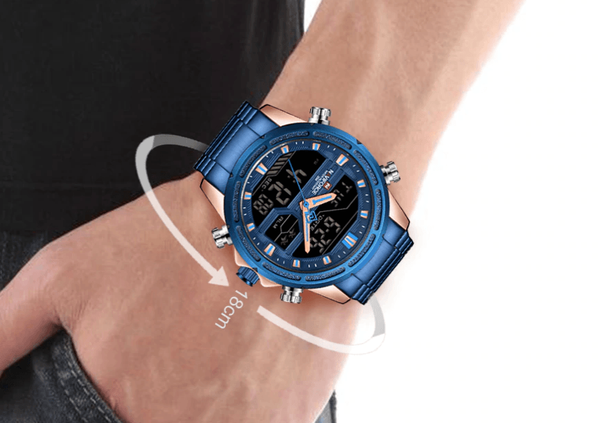 Mens Wrist Watch, Waterproof Analog Digital Watches Multifunction