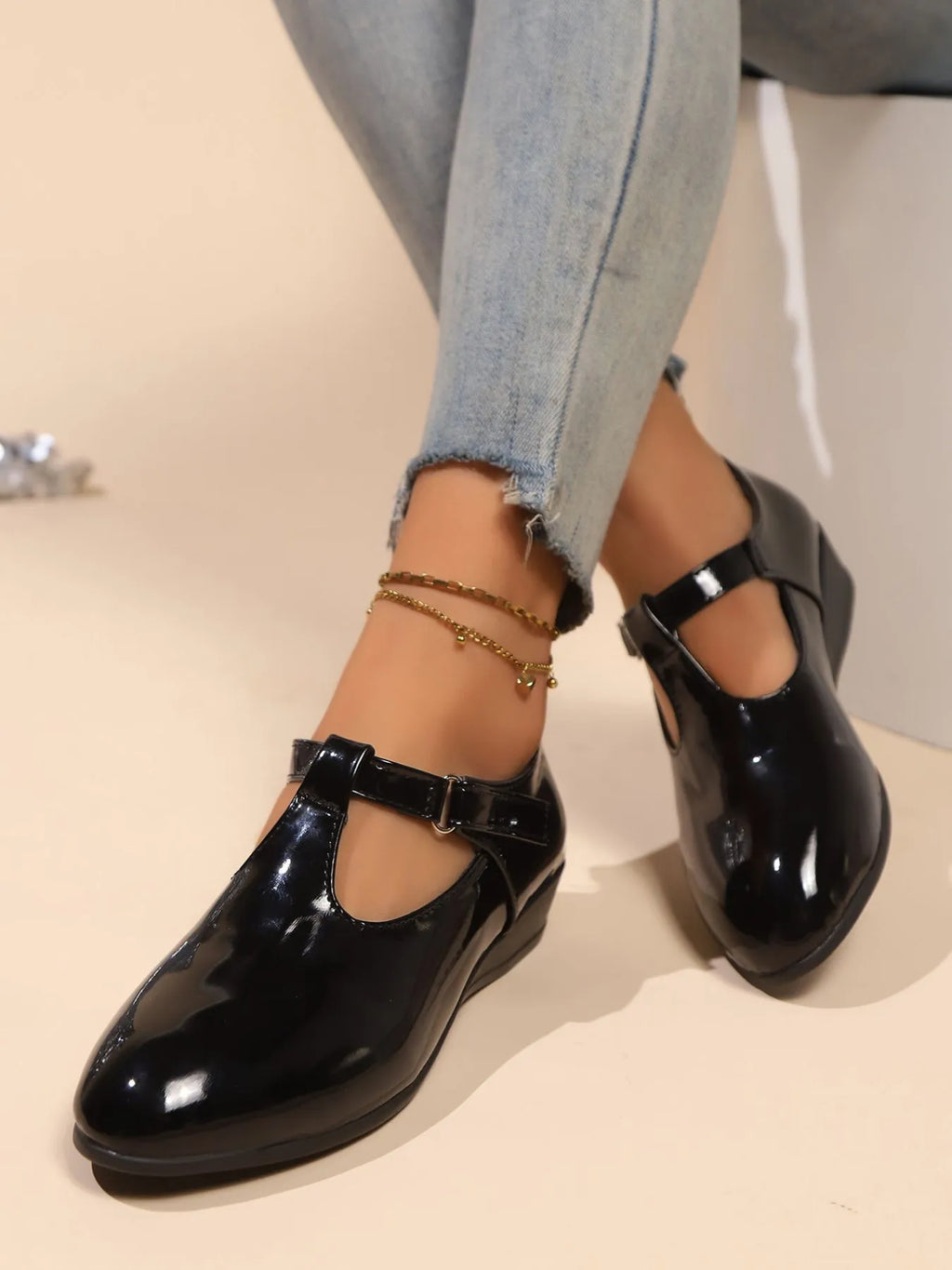 Point Toe Wedge Loafers