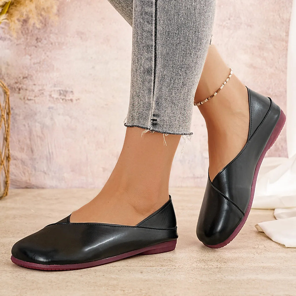 Round Toe Flats Slip-Ons