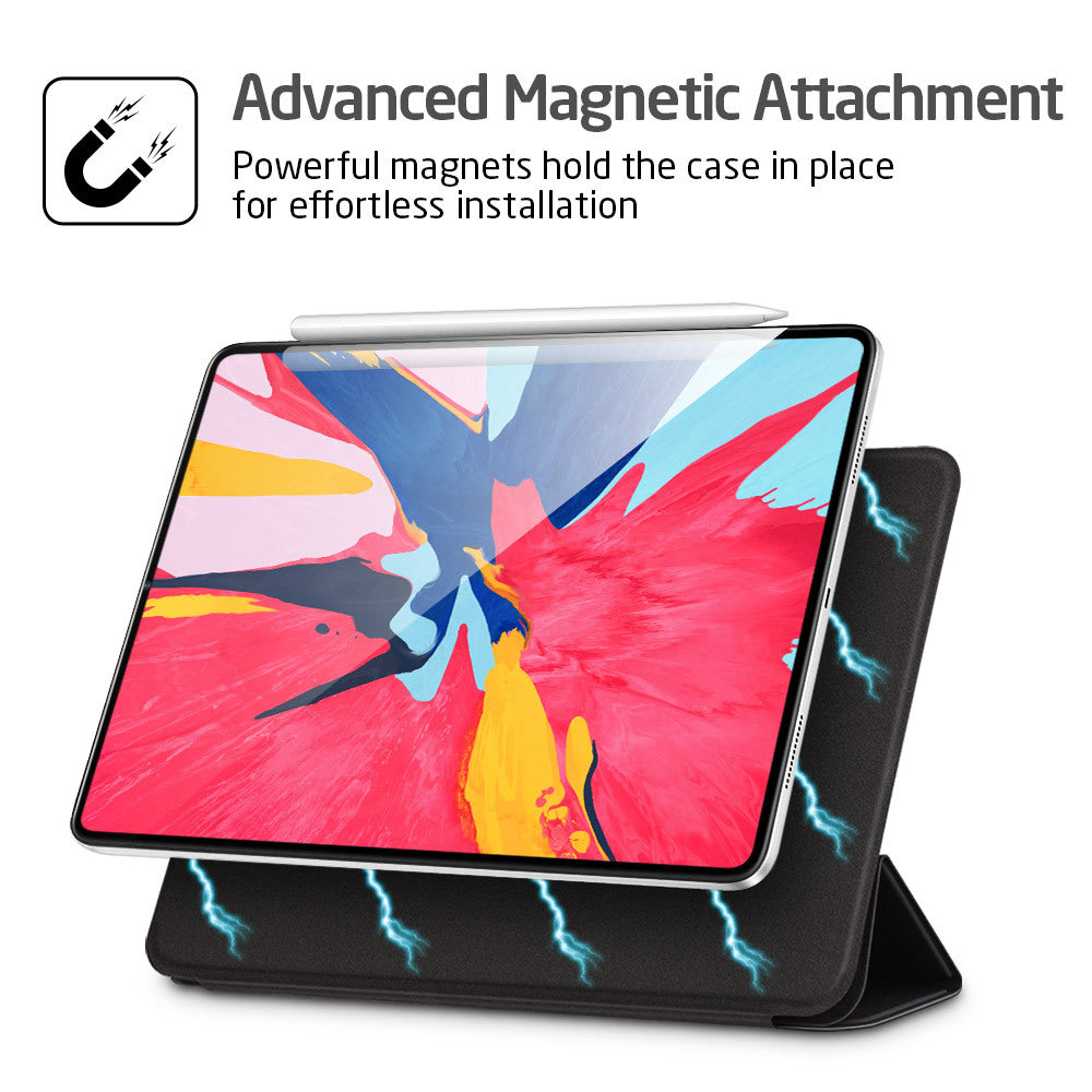 Magnetic Smart Case for iPad Pro 11 - Trifold Stand, Rubberized Cover