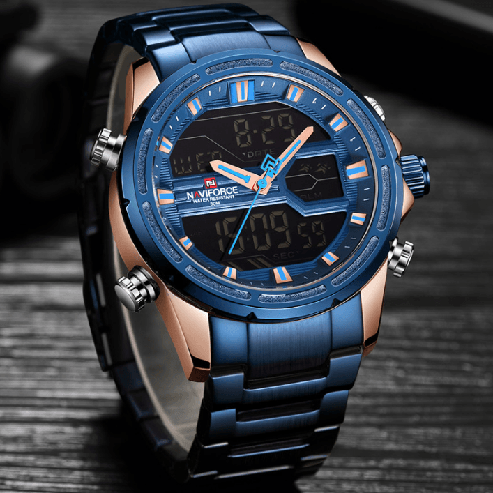Mens Wrist Watch, Waterproof Analog Digital Watches Multifunction
