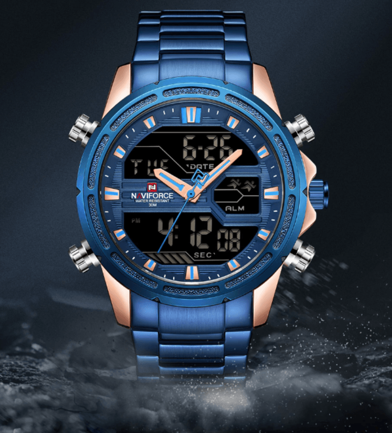 Mens Wrist Watch, Waterproof Analog Digital Watches Multifunction