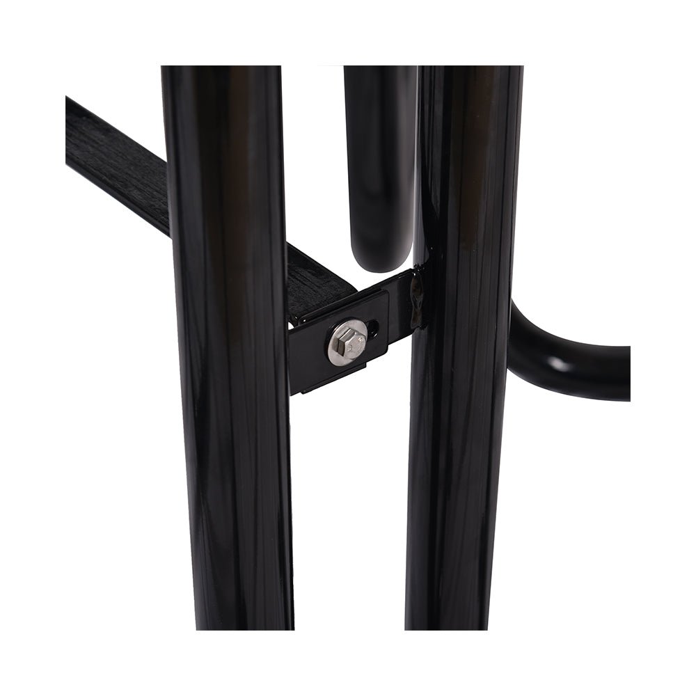 46-Inch Heavy-Duty Round Outdoor Steel Picnic Table