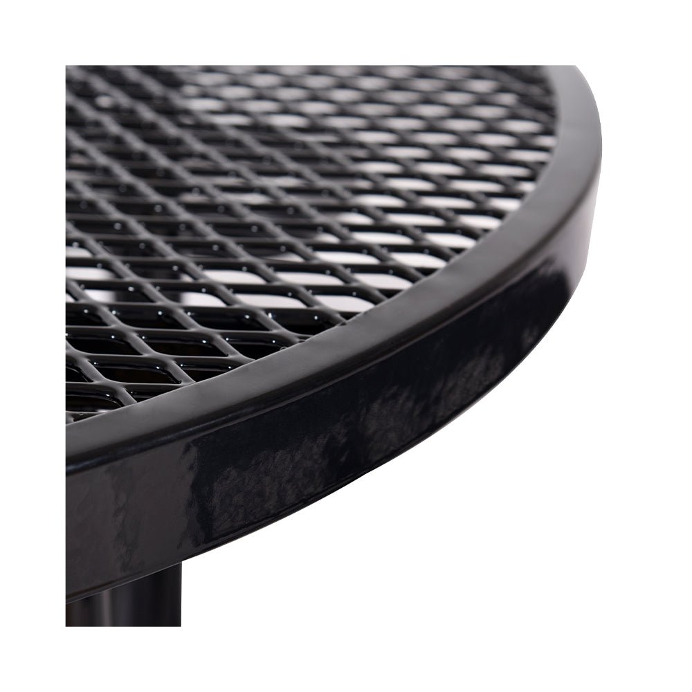 46-Inch Heavy-Duty Round Outdoor Steel Picnic Table