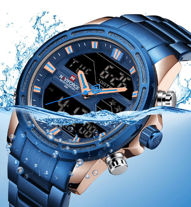 Mens Wrist Watch, Waterproof Analog Digital Watches Multifunction