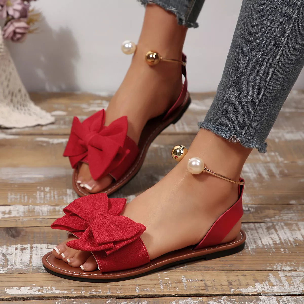 Bow Open Toe Sandals