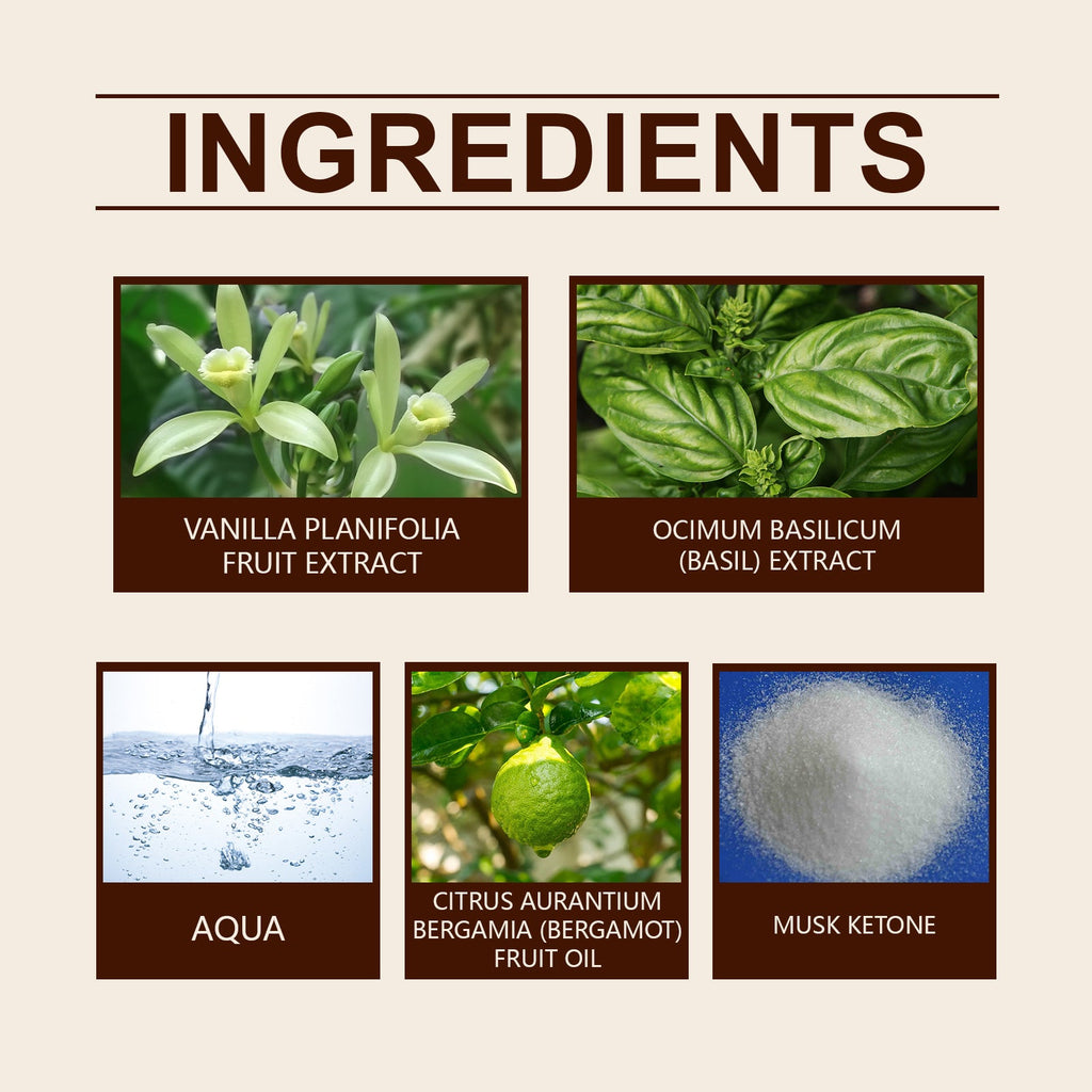 Vanilla Basil Perfume Mild Niche Vanilla Light Fragrance Stay Fragrance Lasting Dating Charm Natural Light Elegant Perfume