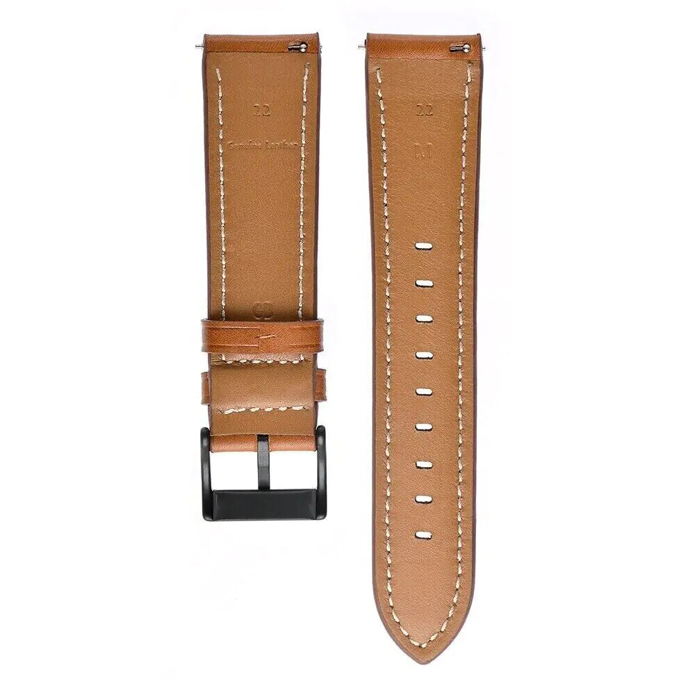 18mm 20mm 22mm Classic Genuine Leather Watch Band Strap Quick