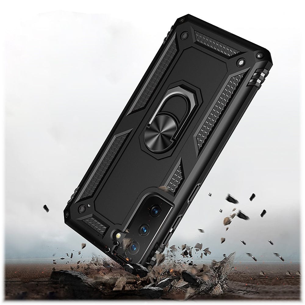 Black Military Kickstand Series Case Samsung Galaxy S21 FE 5G