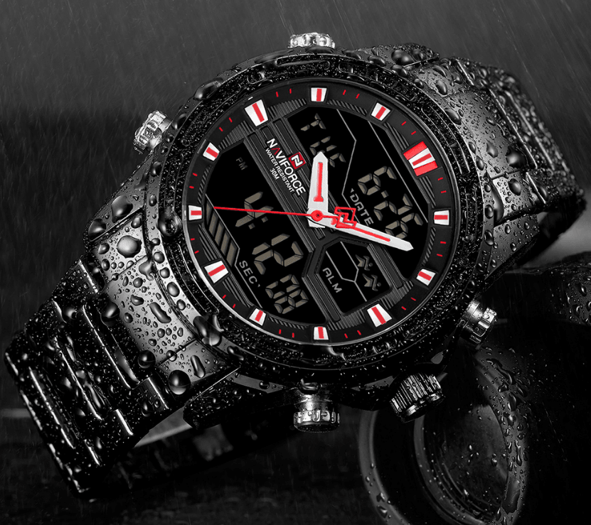 Mens Wrist Watch, Waterproof Analog Digital Watches Multifunction