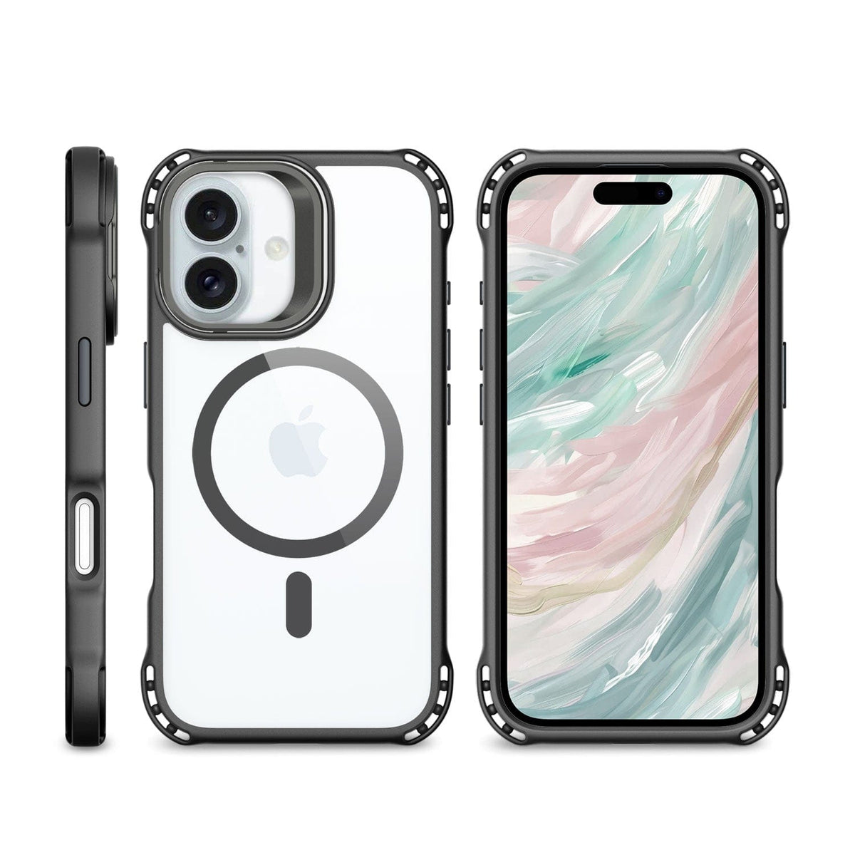 iPhone 16 Plus Clear Kickstand Case - Anti-Slip, Rugged, MagSafe | Venture Series
