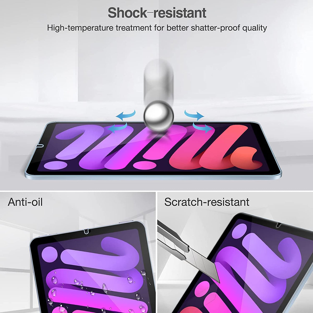 Clear Tempered Glass Screen Protector Apple Ipad Mini (A17 Pro)