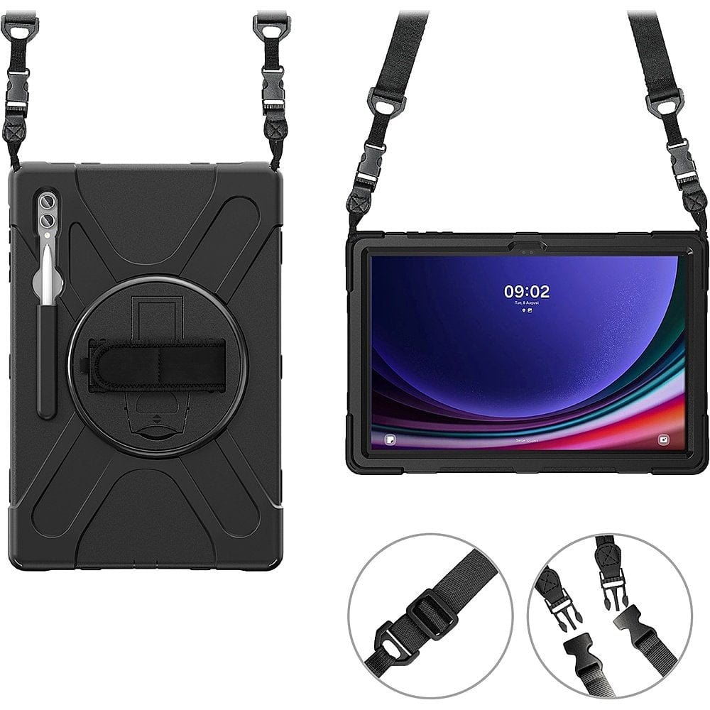 Raider X Series Heavy-Duty Hand Strap Case - Samsung Galaxy Tab S10 Ultra, Tab S9 Ultra, and Tab S8 Ultra