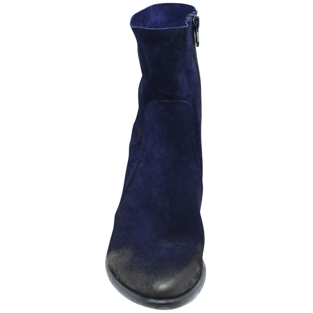 Navy Suede Ankle Boot