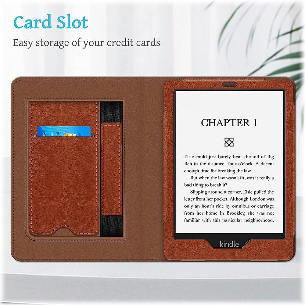 Indy Series Ornate Border Vegan Leather Folio Case Amazon Kindle