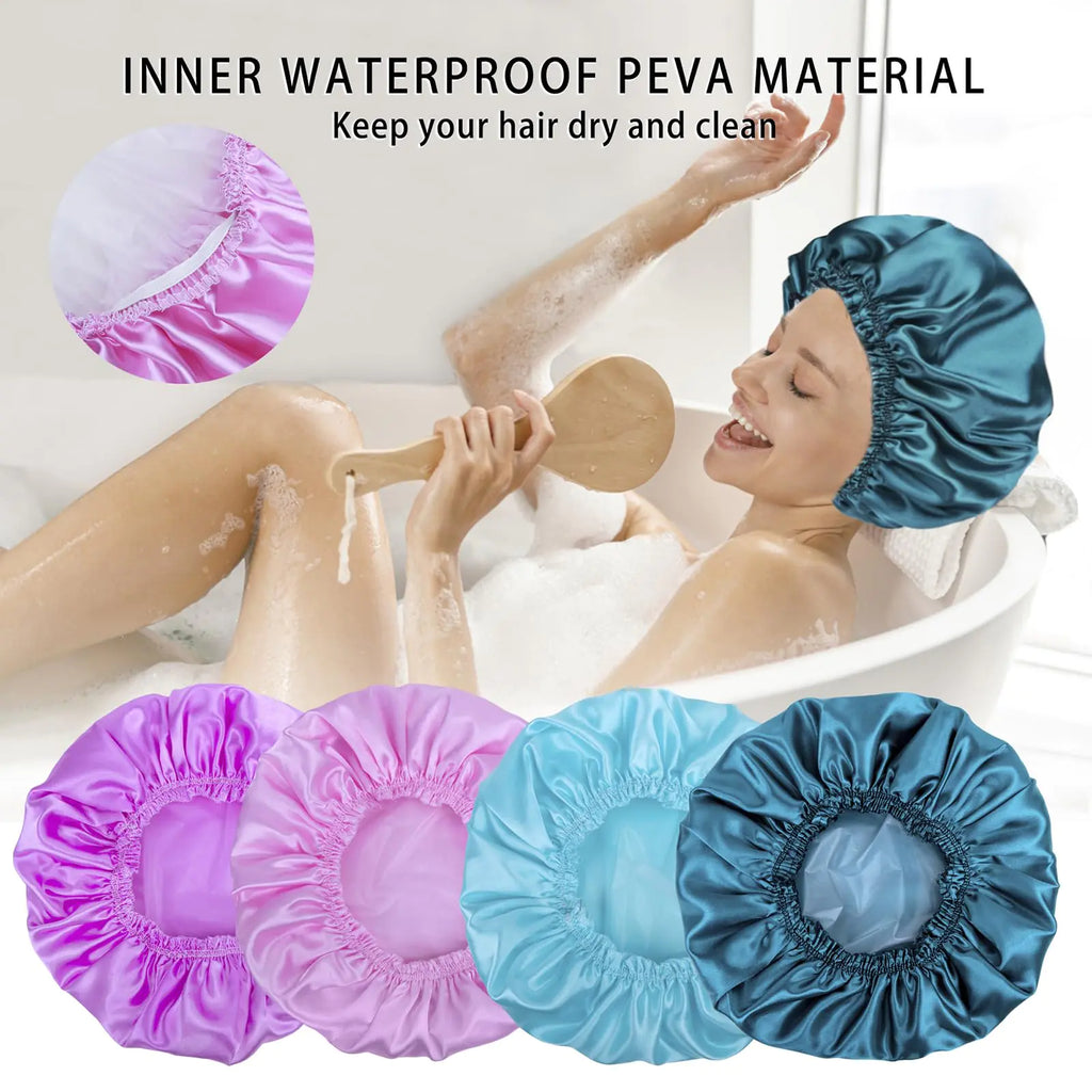 Reusable Double Waterproof Shower Cap
