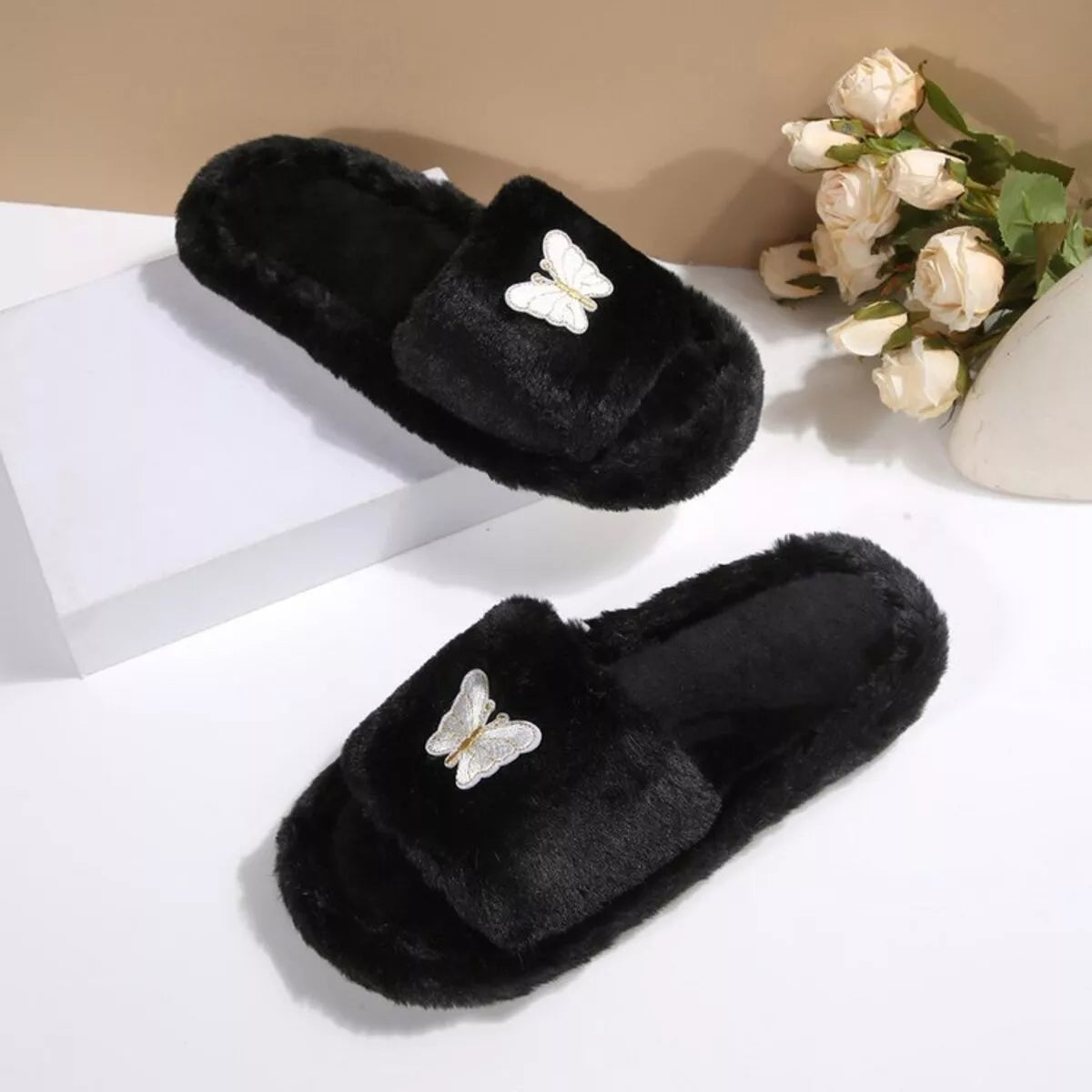 Butterfly Open Toe Slippers
