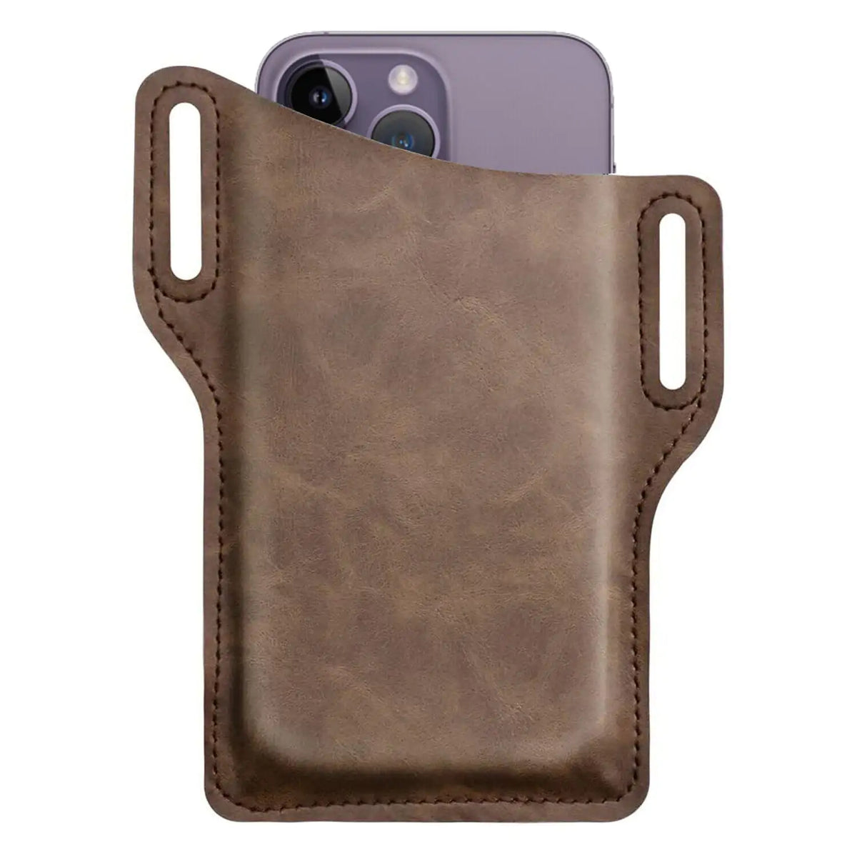 Men Cell Phone Belt Bag Loop Waist Holster Pouch Case Leather
