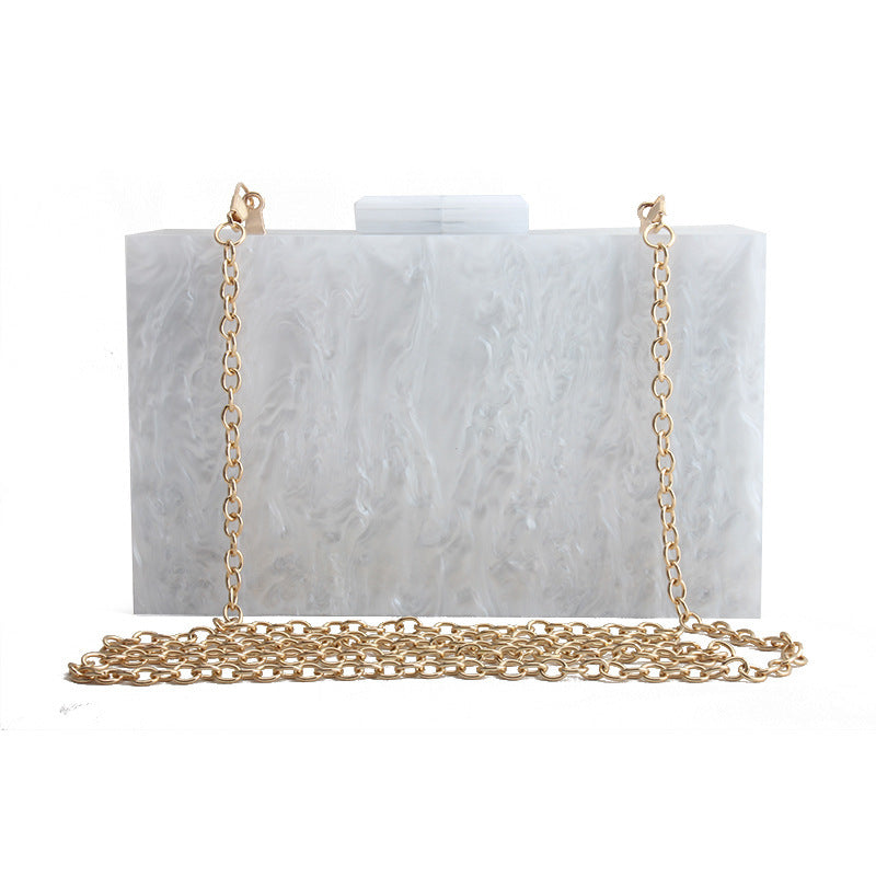 Marble Pattern Acrylic Handbag for Women
