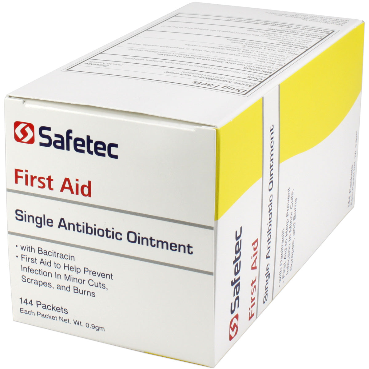 Single Antibiotic (Bacitracin) .9gm. Pouch, 144 per box