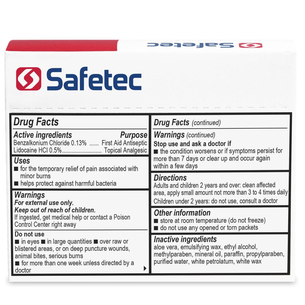 First Aid & Burn Cream .9gm. Pouch, 25 per box