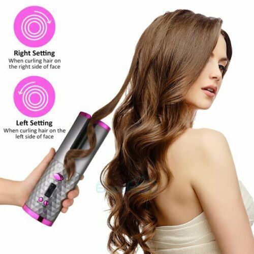 Portable LCD Auto-Rotating Cordless Curler