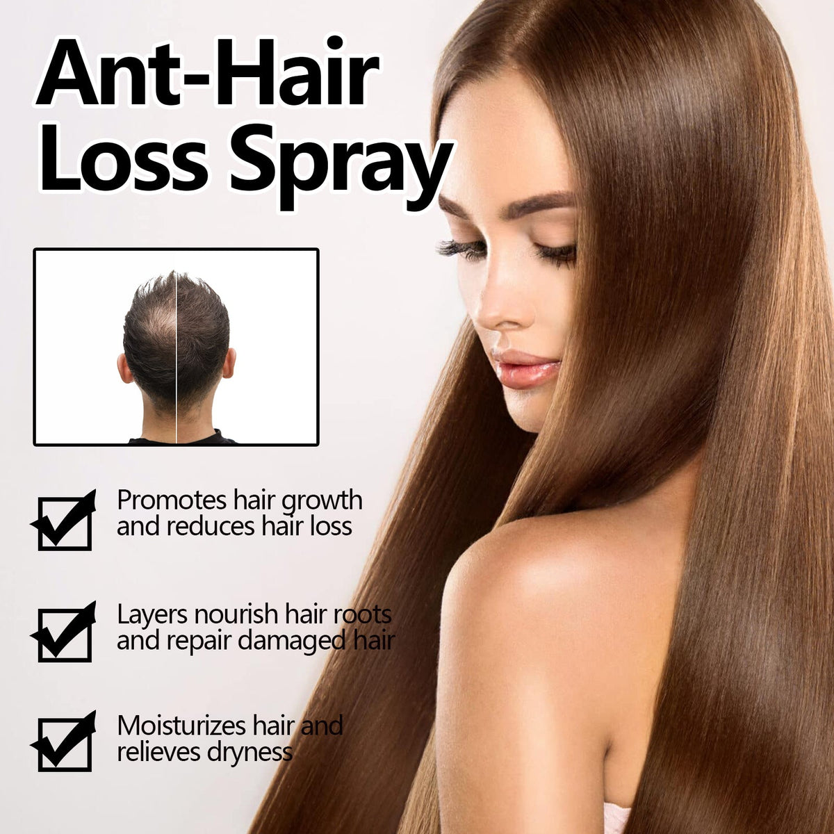 Ant-Hair Loss Spray, Nourish Hair Repair Dry Strong Hair And Protect Hair Thick Hair