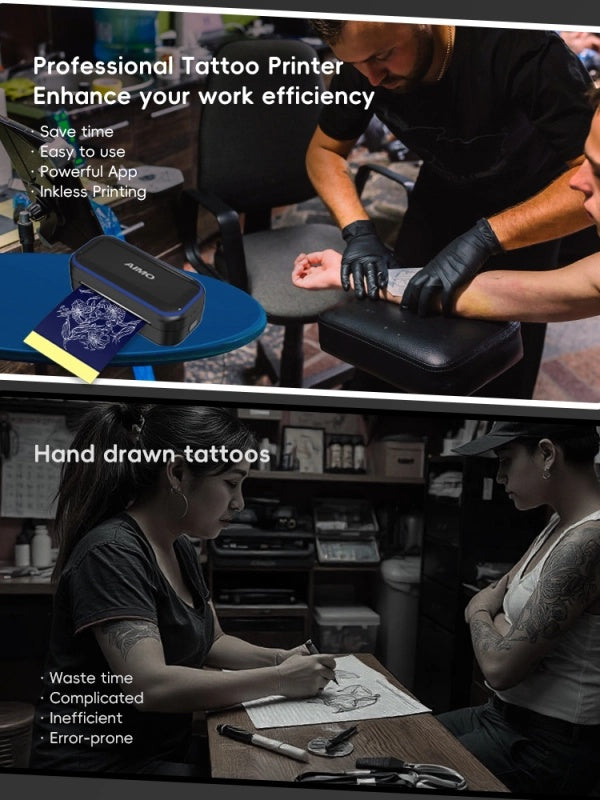 AIMO MR3 Bluetooth Tattoo Stencil Pocket Printer