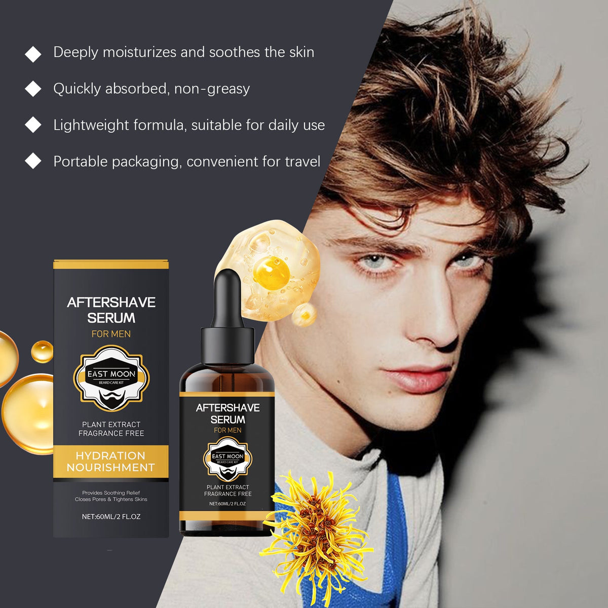 Soothing Aftershave Essence Gently Relieves Shaving Discomfort Moisturizing Repair Refreshing And Comfortable