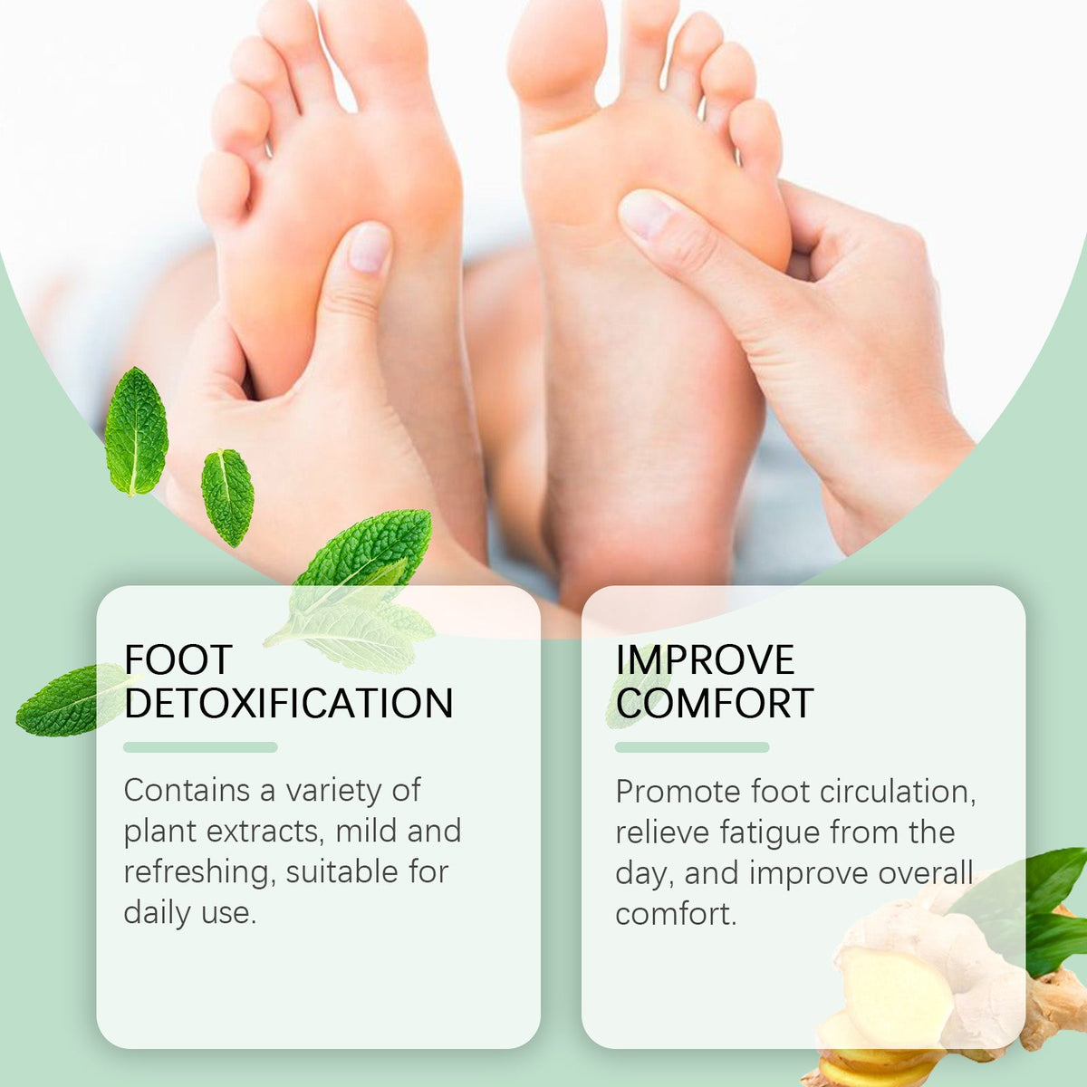 Foot Patch, Herbal Nourishing Daily Foot Body Care Gentle Soothing Treatment Patch