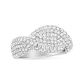 18K White Gold Cluster 2 1/4 Cttw Diamond Fashion Ring