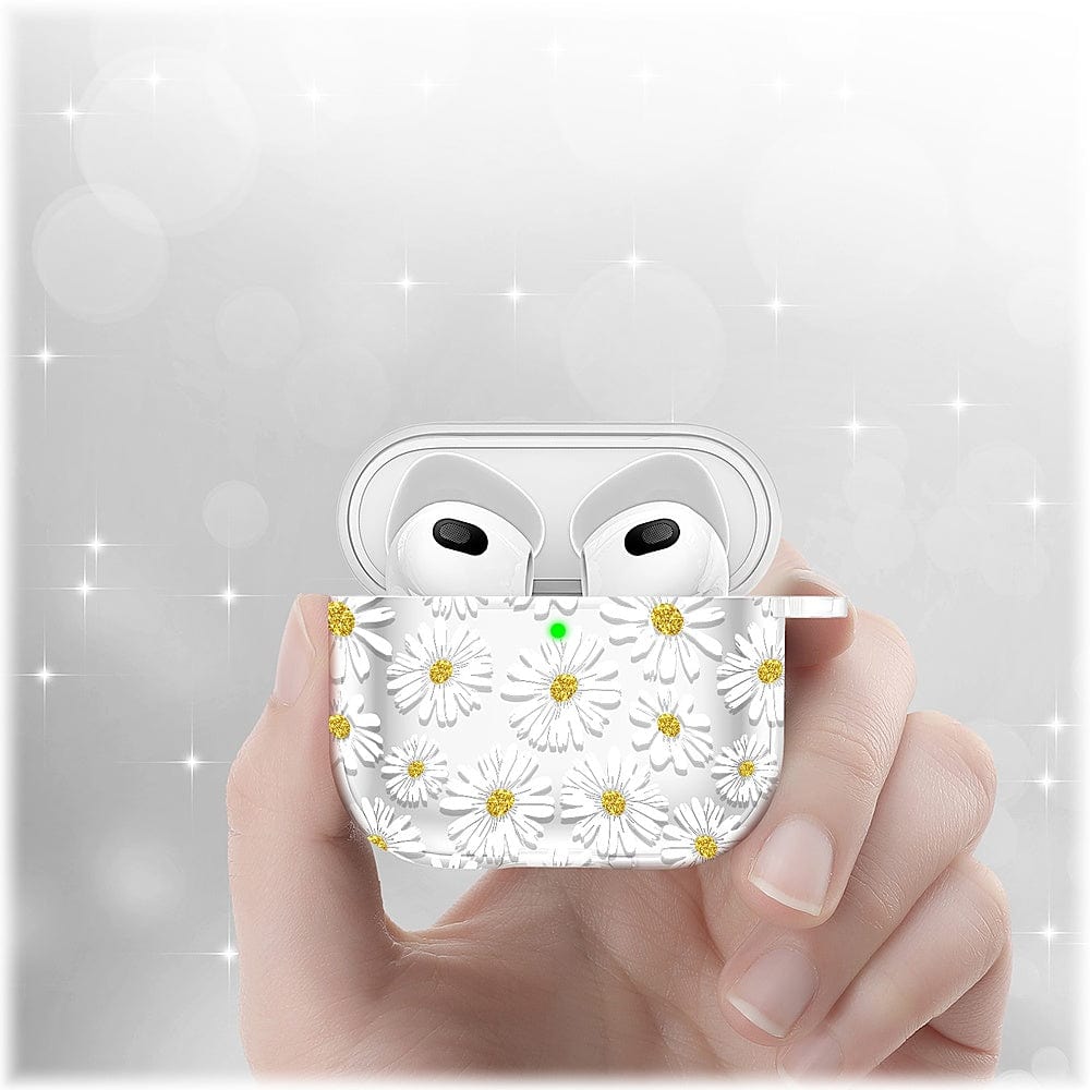 White Daisies Hybridflex Case Apple Airpods (3rd Generation)