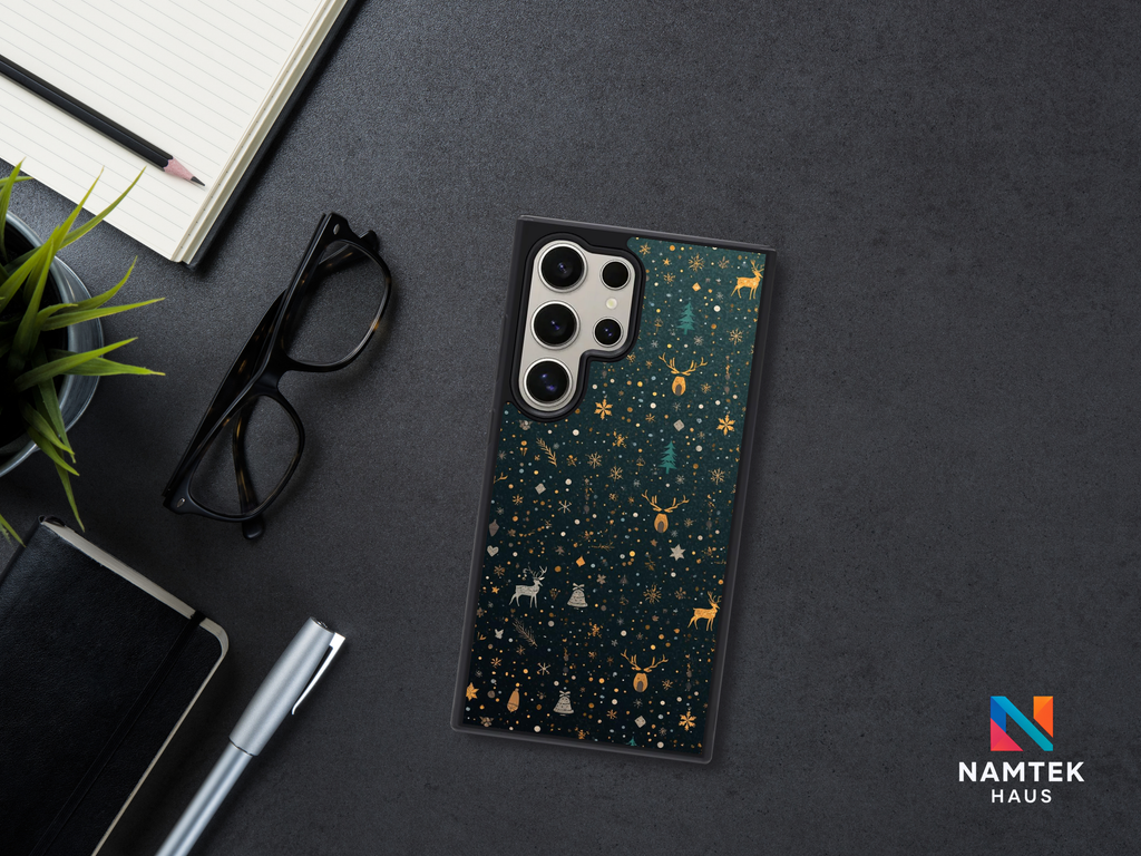 Midnight Reindeer Luxe Holiday Edition Christmas Phone Case