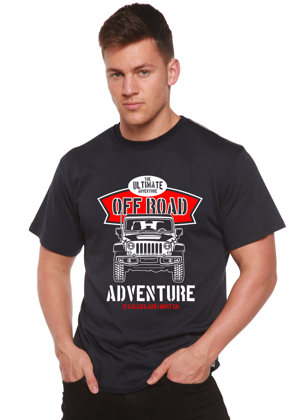Off Road Spun Bamboo® Men's Bamboo Viscose/Organic Cotton Short Sleeve Graphic T-Shirt