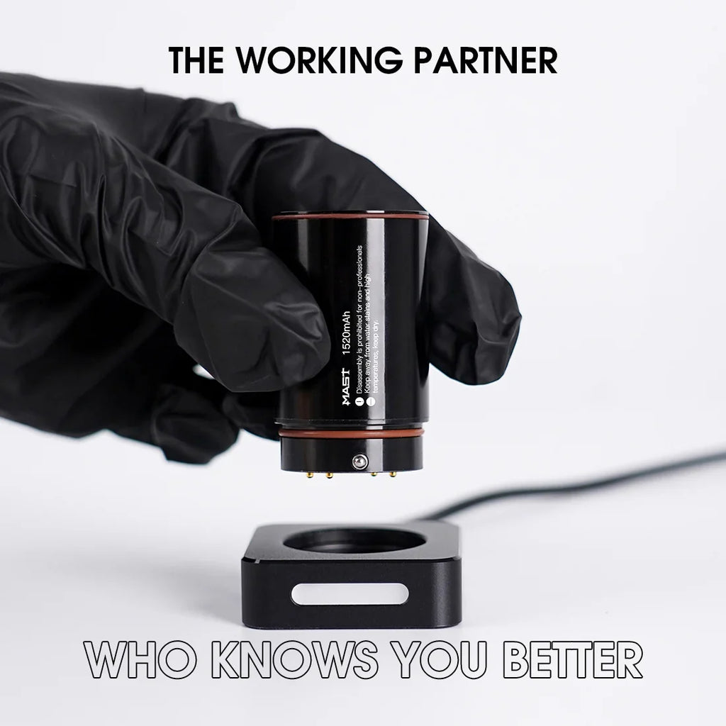 Original Battery&Charging Base For Mast Racer Pro Wireless Tattoo