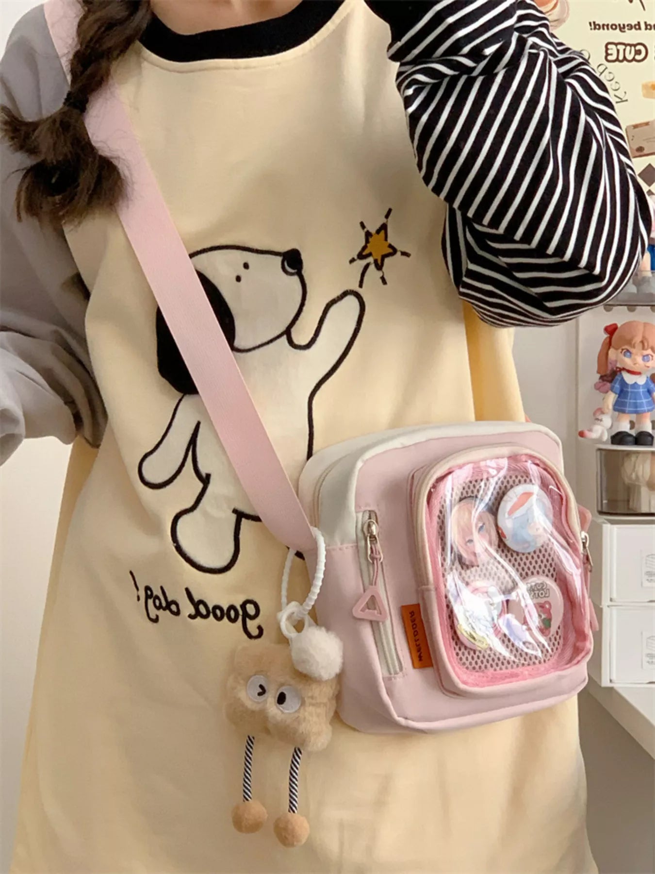 Badge Display Crossbody Bag