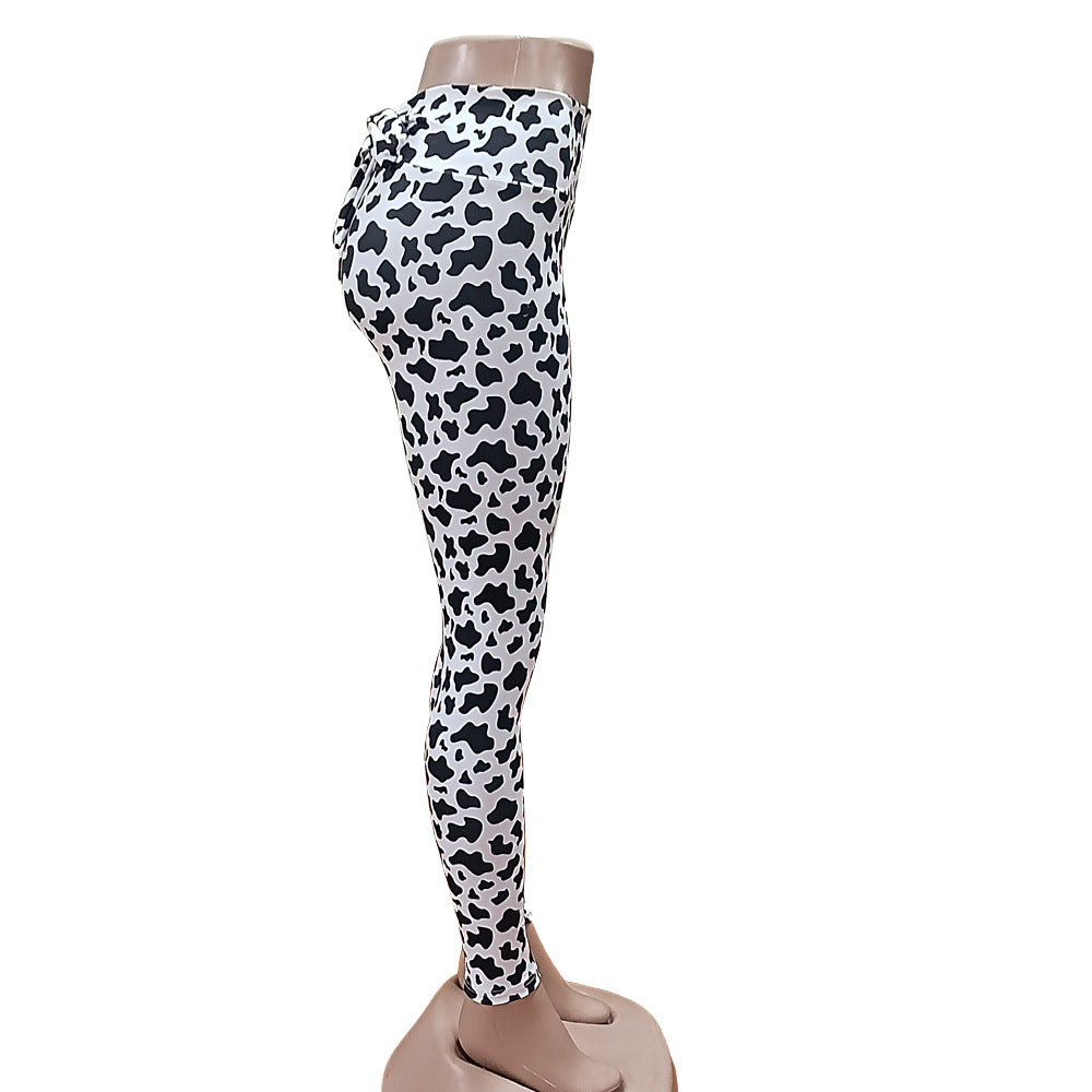 Cows Pattern Yoga Workout Pants Women