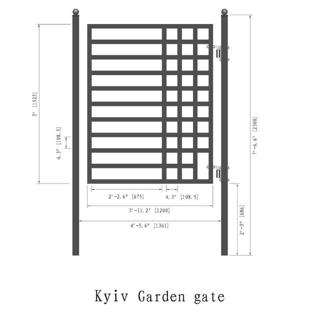 5Ft Heavy-Duty Kyiv-Style Powder-Coated Galvanized Steel