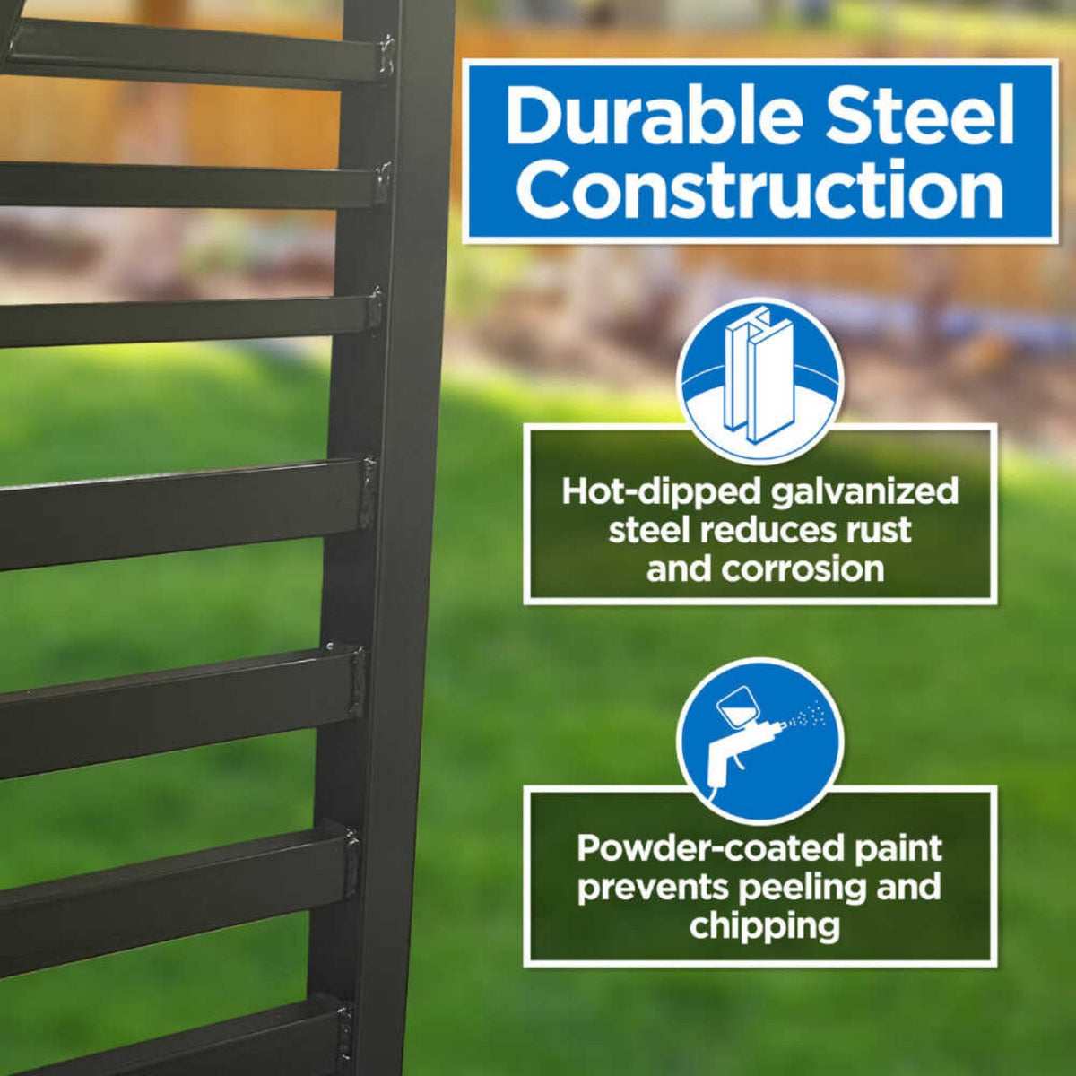 5Ft Heavy-Duty Kyiv-Style Powder-Coated Galvanized Steel