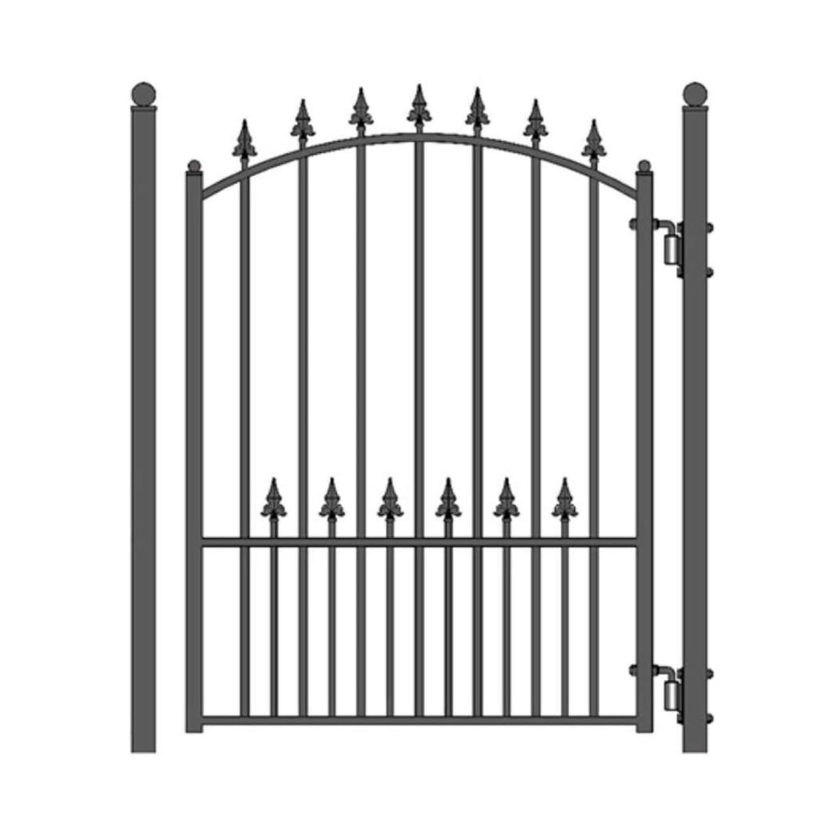 5Ft Heavy-Duty Munich Powder-Coated Galvanized Steel Pedestrian
