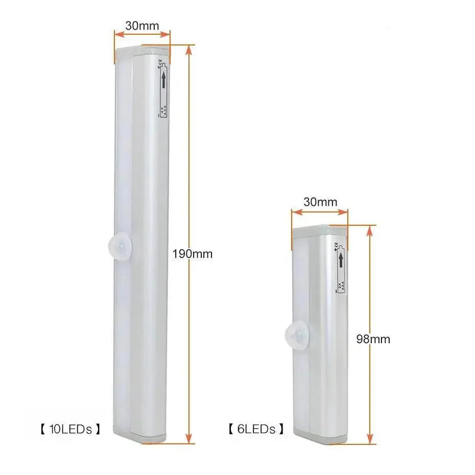 6/10 Leds PIR LED Motion Sensor Light Cupboard Wardrobe Bed Lamp