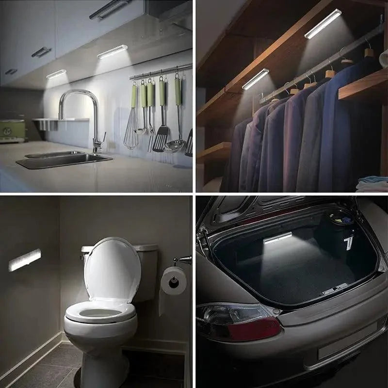 6/10 Leds PIR LED Motion Sensor Light Cupboard Wardrobe Bed Lamp