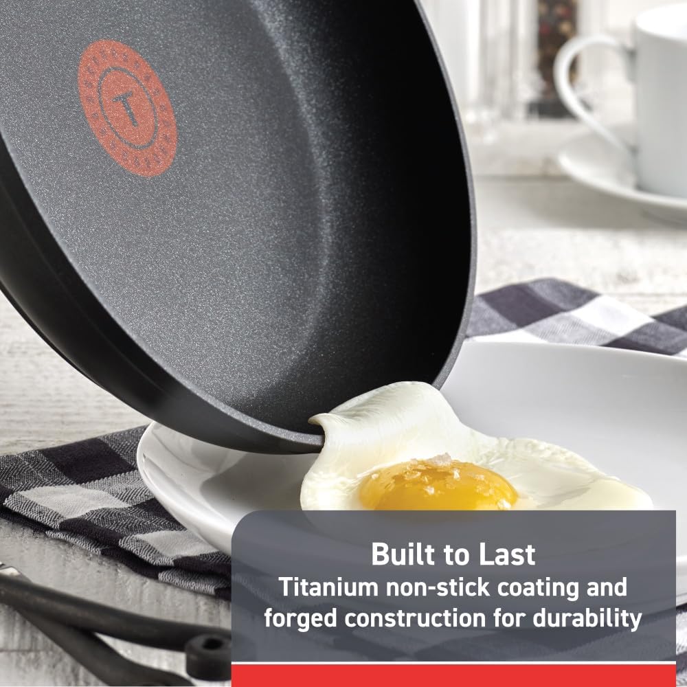 T-fal Advanced Nonstick Fry Pan 10.5 Inch Oven Safe 350F Cookware, Pots and Pans, Dishwasher Safe Black