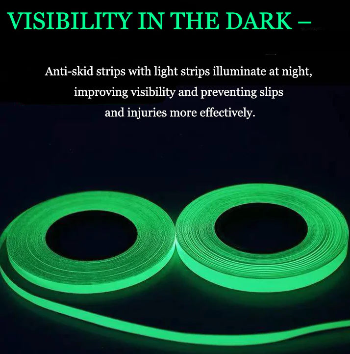 2PC Luminous Tape Self Adhesive Glow In The Dark Wall Sticker Fluorescent Light