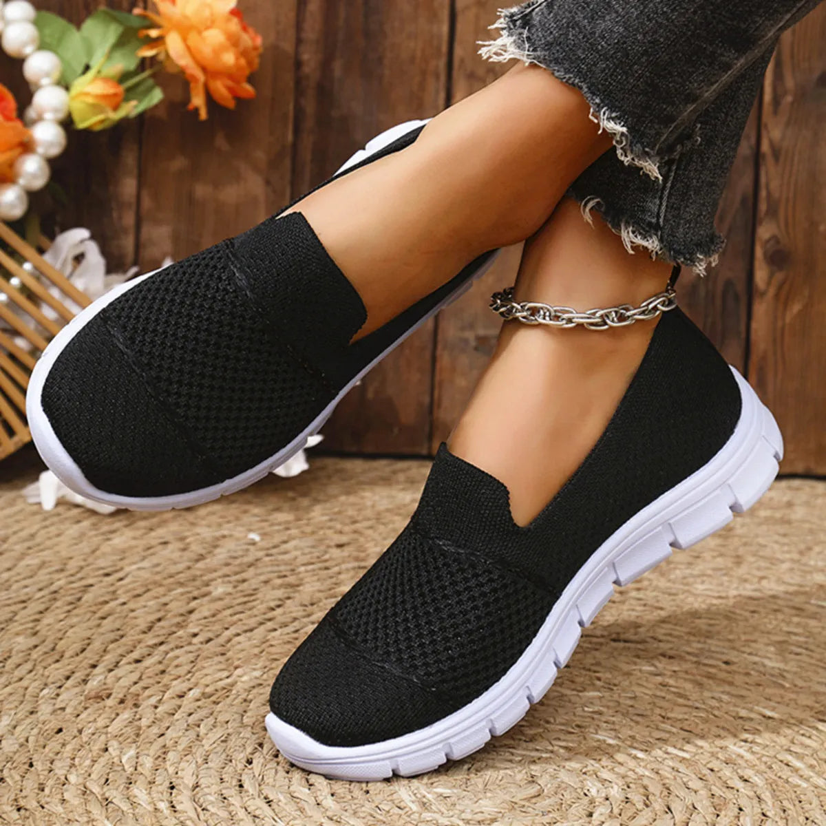 Breathable Mesh Athletic Slip-Ons