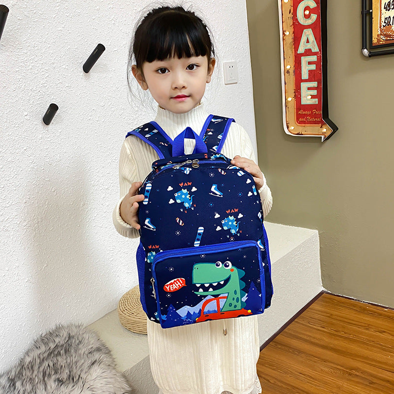 Cute Dinosaur Kindergarten Cartoon Backpack for Boys and Girls