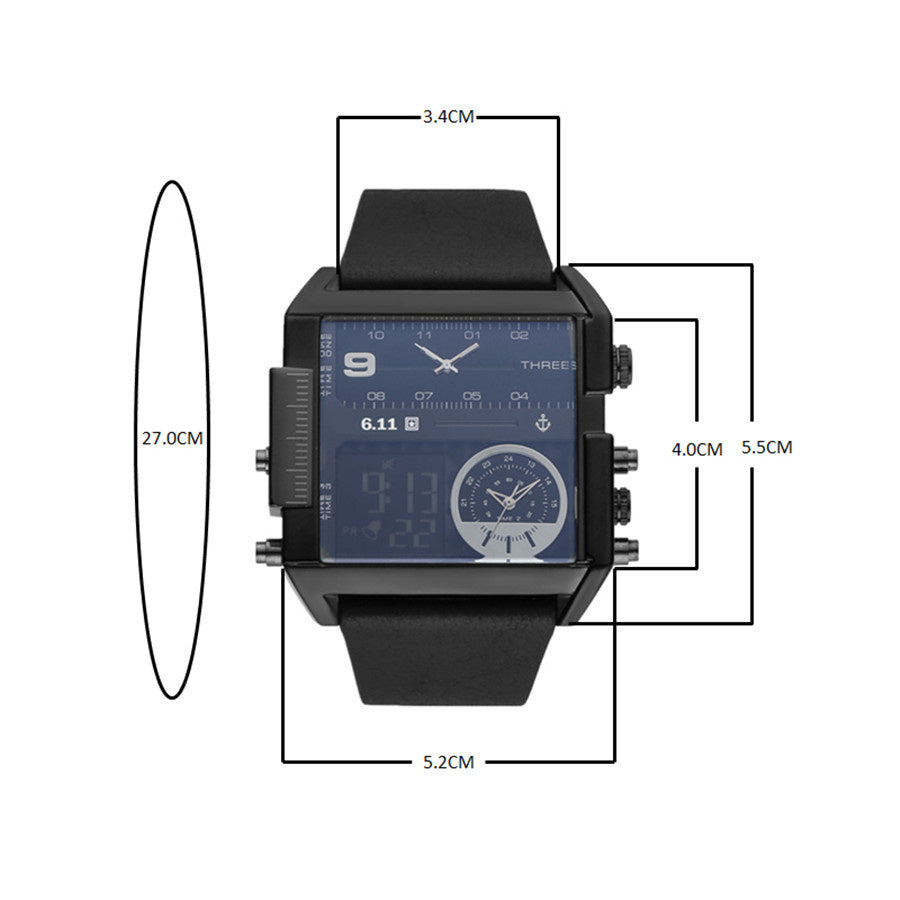 611 Date Countdown Waterproof Electronic Watch