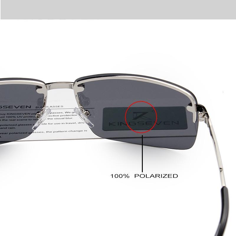 Classic Retro Rimless Sunglasses Men Polarized Gold Men's Shades