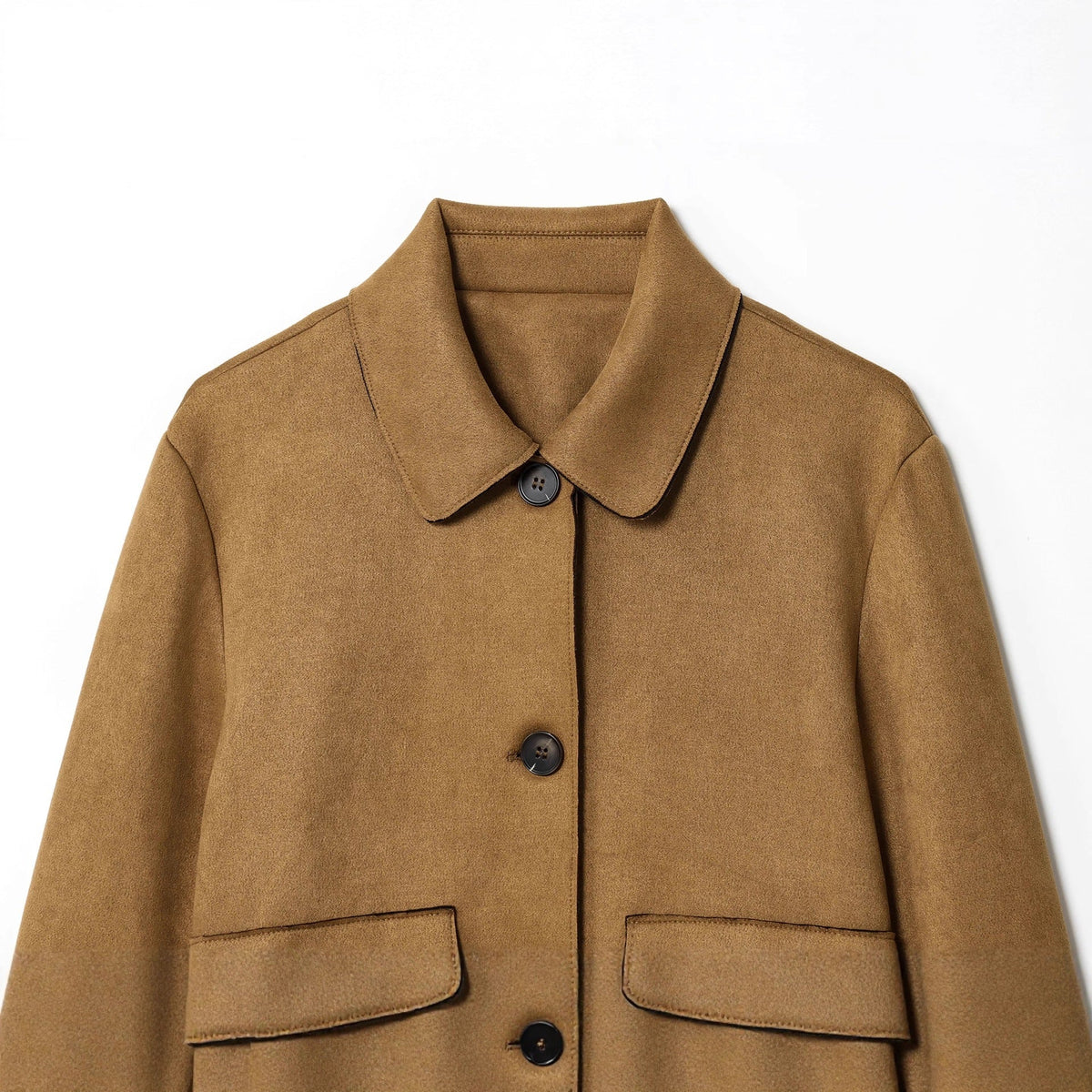 Casual Short Jacket With A Suede-like Finish