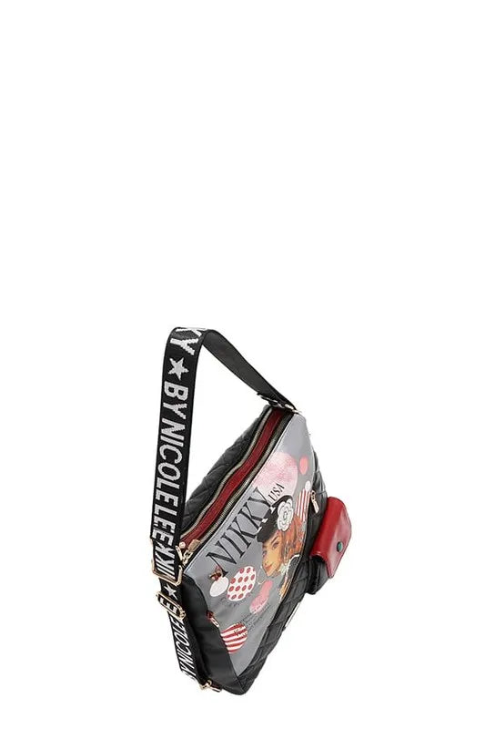 Nicole Lee USA Convertible Adjustable Strap Backpack Bag
